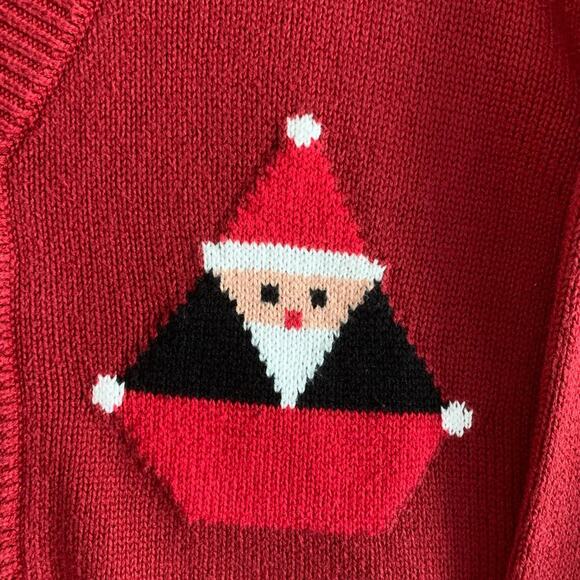 VOLCOM | Santastone Red Graphic Cardigan Size Small Christmas Holiday Cotton - Picture 5 of 9